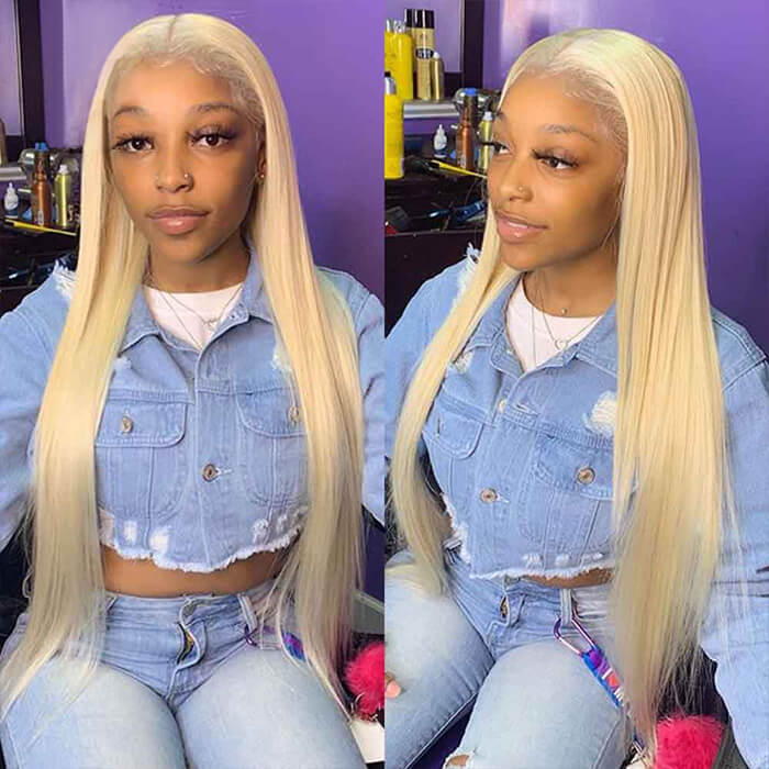 Straight 613 Wigs Blonde 13*4 Lace Front Wigs Affordable Wigs 150% Density