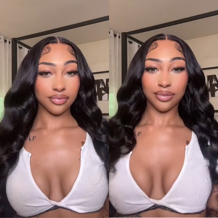 Body Wave 13*6 HD Lace Front Human Hair Wigs With Pre Plucked Hairline