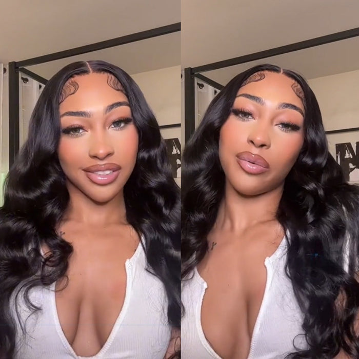 Body Wave 13*6 HD Lace Front Human Hair Wigs With Pre Plucked Hairline