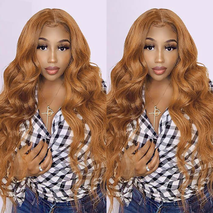 Glueless Ready & Go Wig Body Wave 8*5 Pre Cut HD Lace Closure Wigs #30 Chestnut Brown Color