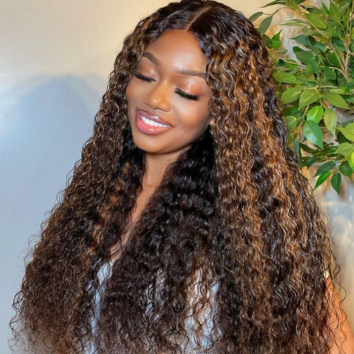 Glueless Ready & Go Wig Upgrade 8*5 Pre Cut HD Lace Closure Wigs #P1B/30 Balayage Highlight Color