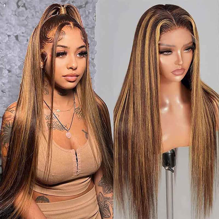 360 HD Transparent Lace Front Wigs Glueless Pre Plucked Lace Wig For Women