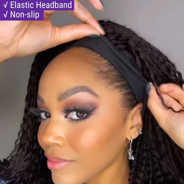 Body Wave Headband Wig Human Hair Affordable Half Wig Styles