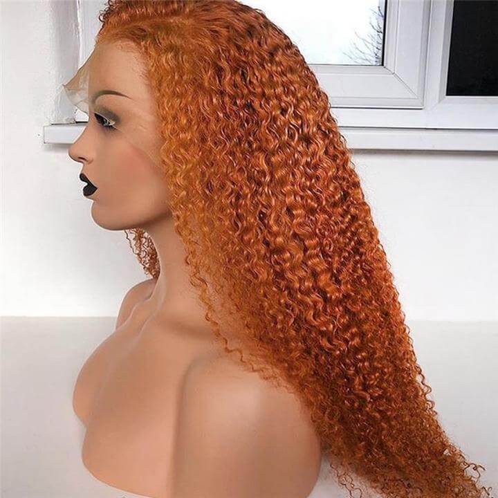 Orange Ginger  13X6 HD Lace Front Human Hair Wigs With Baby Hair Lace Wigs for Women