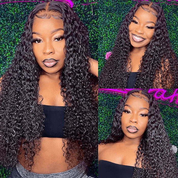 Curly Hair 5x5 HD Lace Closure Wig 100% Virgin Human Hair Wigs Pre Plucked Hairline Glueless Wig