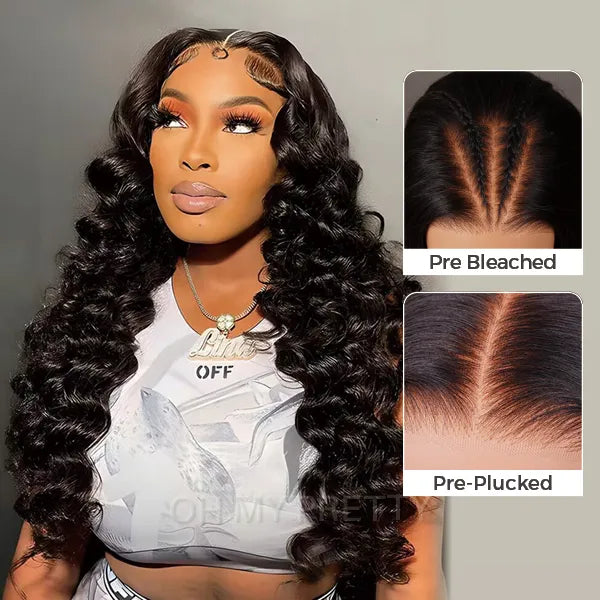 Loose Deep Wave Glueless Lace Wig Pre-Knotless HD Lace Human Hair Wig Ready to Go