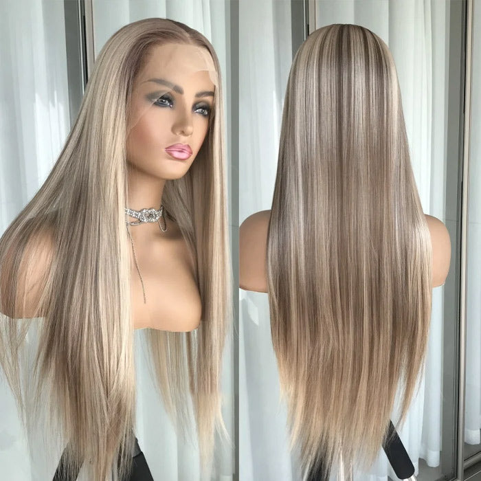 Barbie Blonde Highlight Lace Front Wigs #18/613 HD Transparent 13x4 13x6 Lace Frontal Human Hair Wigs