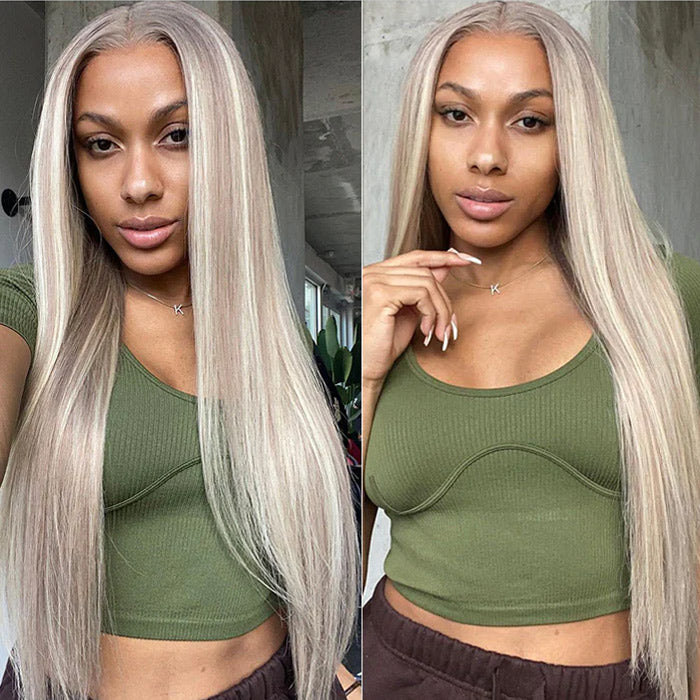 Barbie Blonde Highlight Lace Front Wigs #18/613 HD Transparent 13x4 13x6 Lace Frontal Human Hair Wigs