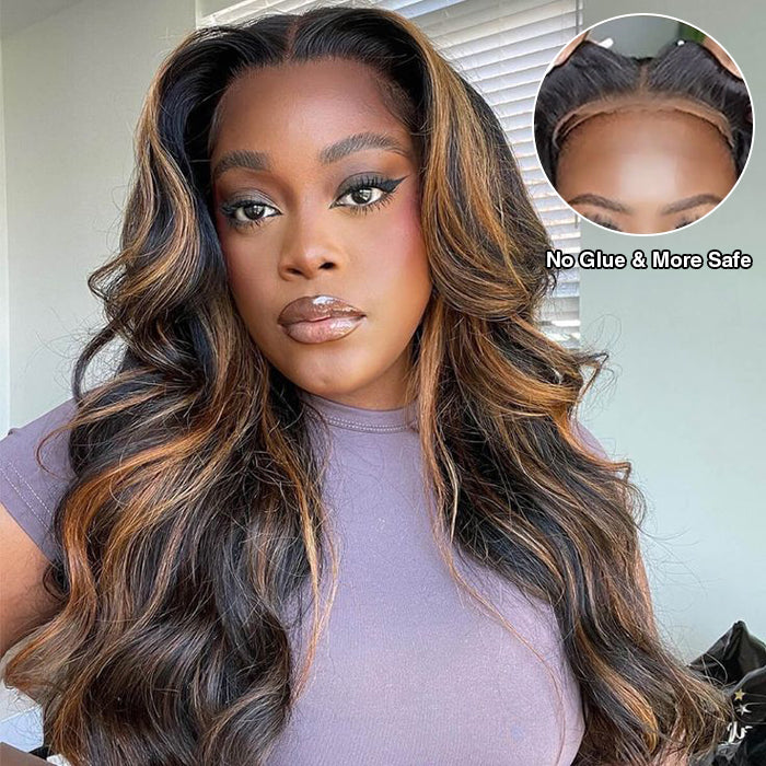 Balayage Highlight P1B/30 Body Wave 5x5 13x4 HD Undetectable Lace Front Wigs 100% Human Hair