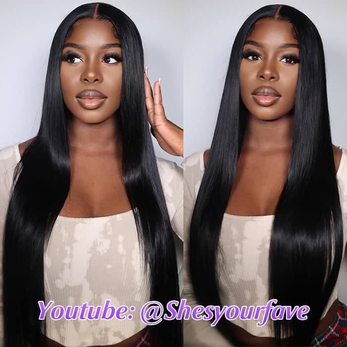 13x4 HD Lace Frontal Wigs Pre Plucked Glueless Straight Human Hair Wigs For Black Women