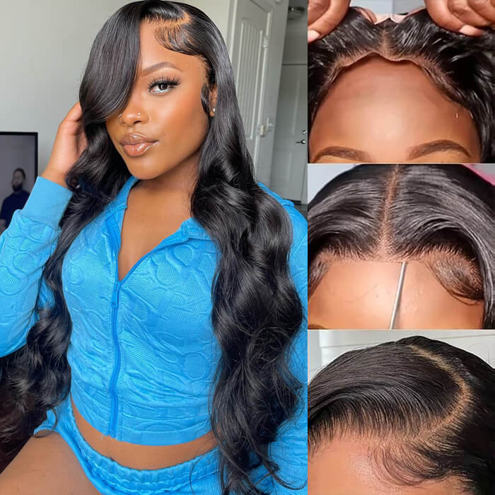 Bleached Knots | Upgrade 8x5 HD Pre Cut Lace Glueless Body Wave Lace Closure Wig Human Hair Ready & Go