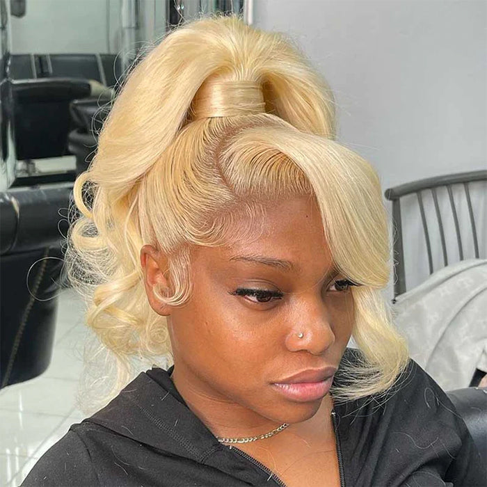 613 Blonde 360 HD Lace Front Human Hair Wigs Pre Plucked Straight Human Hair