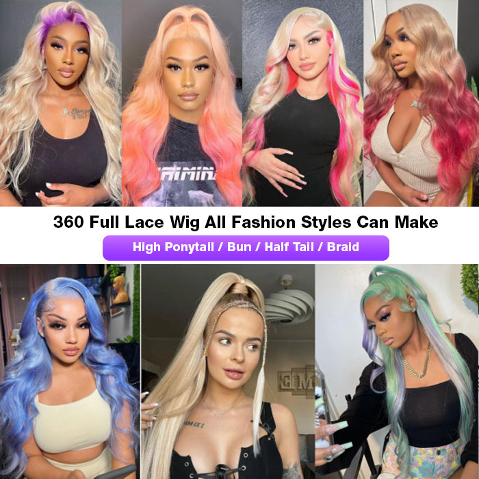 613 Blonde 360 HD Lace Front Human Hair Wigs Pre Plucked Straight Human Hair