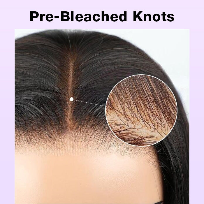 Bleached Knots | Upgrade 8x5 HD Pre Cut Lace Glueless Body Wave Lace Closure Wig Human Hair Ready & Go