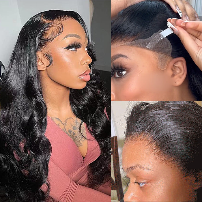 SKINLIKE HD Lace Frontal Wig 13x6 Pre-Cut Lace Full Frontal 3D Body Wave Pre-Everything Glueless Wig