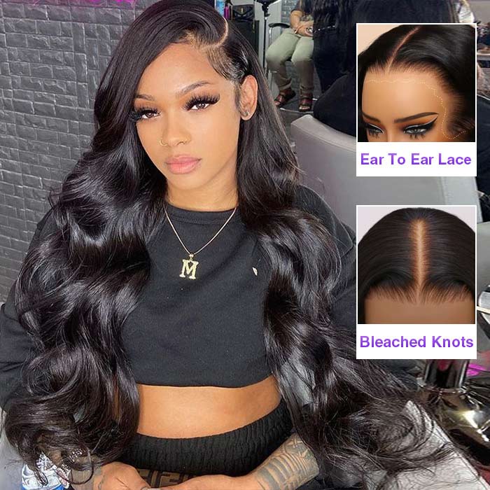 SKINLIKE HD Lace Frontal Wig 13x6 Pre-Cut Lace Full Frontal 3D Body Wave Pre-Everything Glueless Wig