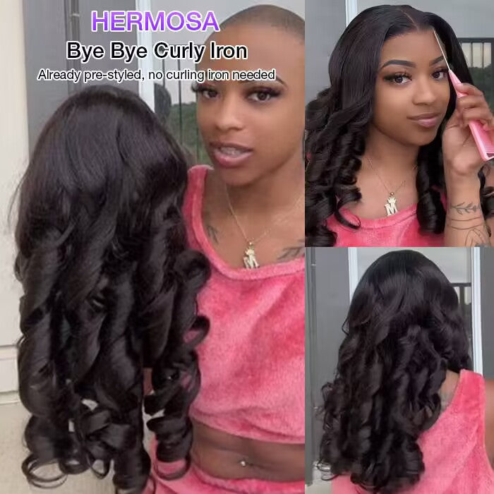 Glueless 13x6 Pre-Cut Lace Frontal Wigs Super Secure 3D Body Wave Wig Real Ear To Ear Pre-All Wig