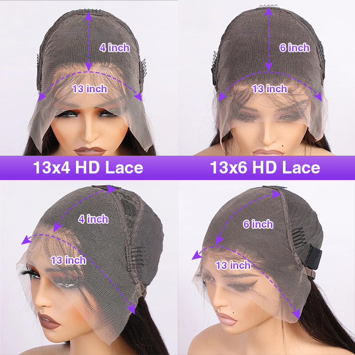 Skin Melt HD Lace Wigs Body Wave 13*4 Lace Front Wigs Human Hair Real Transparent Lace