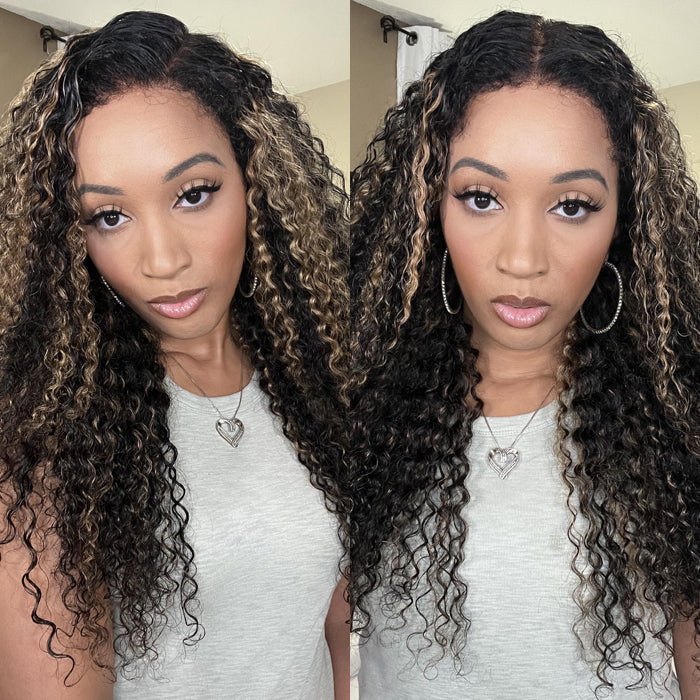 4C Curly Edges Hairline Glueless Curly Lace Front Human Hair Wig With Super Natural Hairline