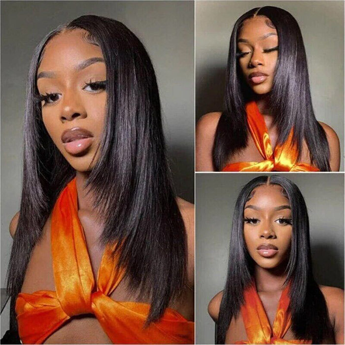 Hermosa Layered Cut Pre-plucked Glueless 13x4 Frontal Lace Wig 100% Human Hair Wigs