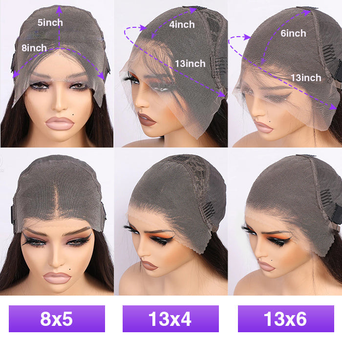 250% Density Popping Curly HD Lace Front Wigs Pre bleached Glueless Ready To Go Human Hair Wigs