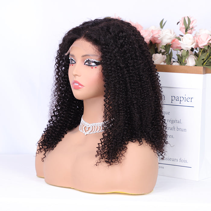 250% Density Popping Curly HD Lace Front Wigs Pre bleached Glueless Ready To Go Human Hair Wigs