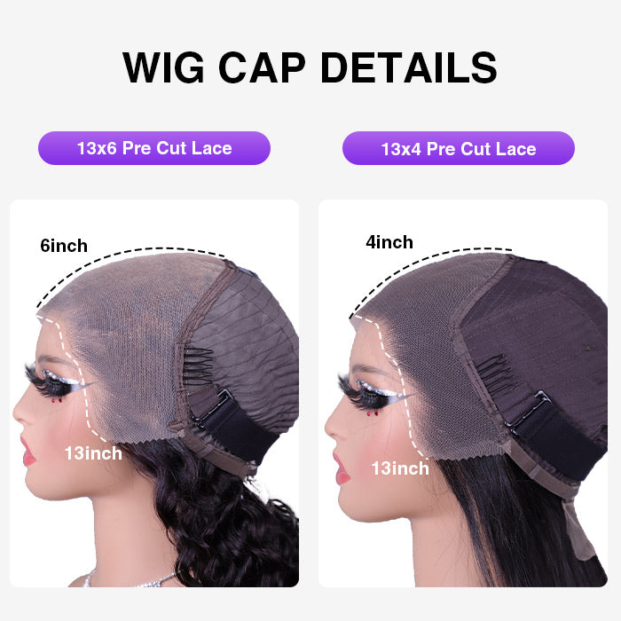 SKINLIKE HD Lace Frontal Wig 13x6 Pre-Cut Lace Full Frontal 3D Body Wave Pre-Everything Glueless Wig