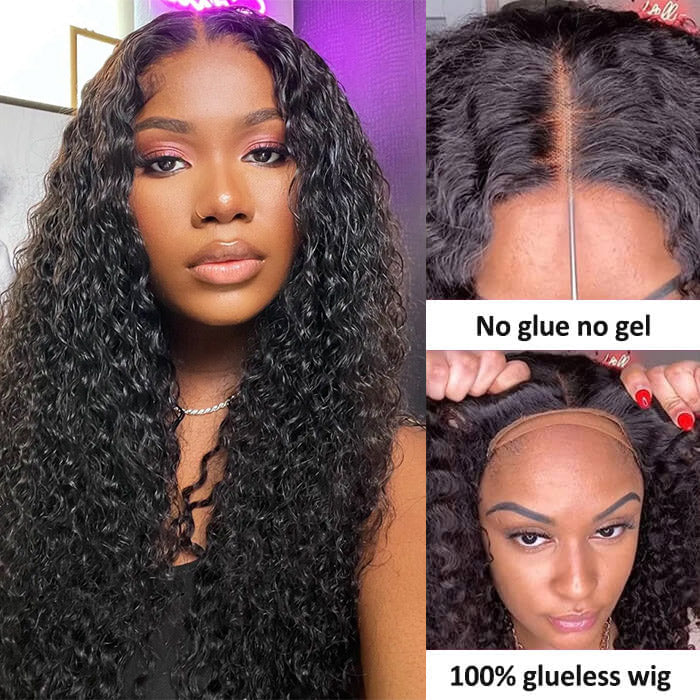 Pre Bleached Deep Wave Glueless Wig 8x5 Partingplus Lace Closure Wig Beginner Friendly 1 Min Install