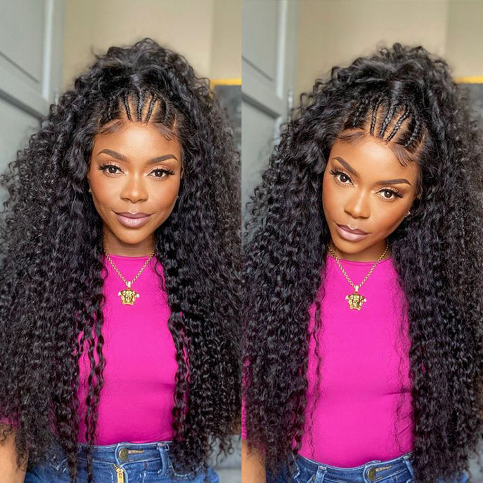 Bleached Knots | Ready & Go Glueless Wigs 8x5 HD Transparent Lace Closure Curly Human Hair Wigs