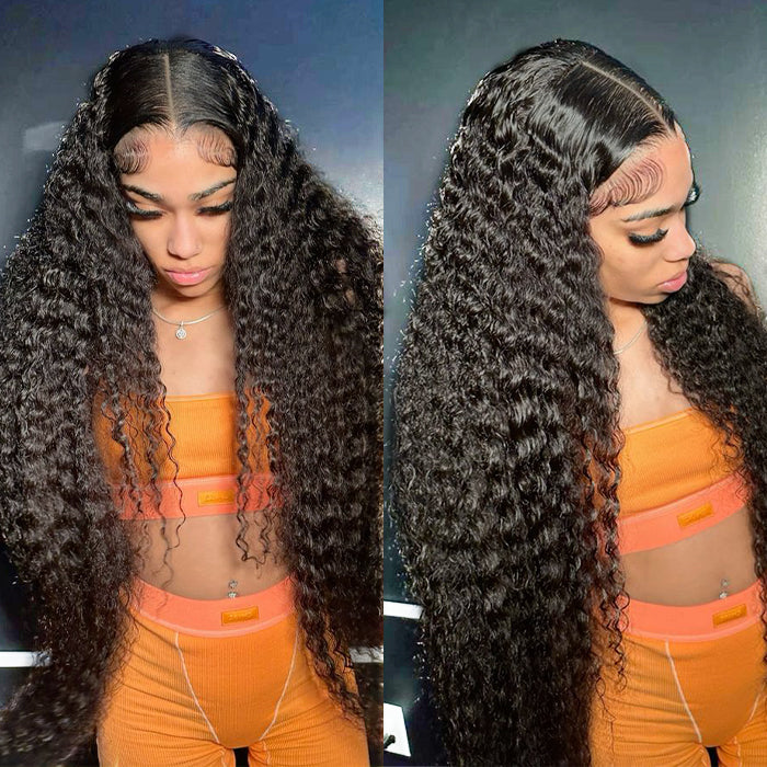 Bleached Knots | Ready & Go Glueless Wigs 8x5 HD Transparent Lace Closure Curly Human Hair Wigs