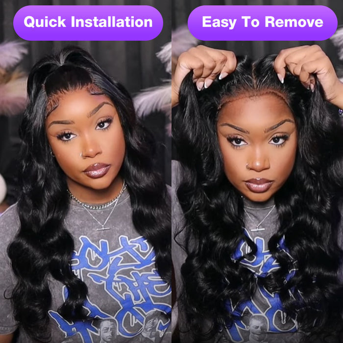 Pre Bleached Deep Wave Glueless Wig 8x5 Partingplus Lace Closure Wig Beginner Friendly 1 Min Install