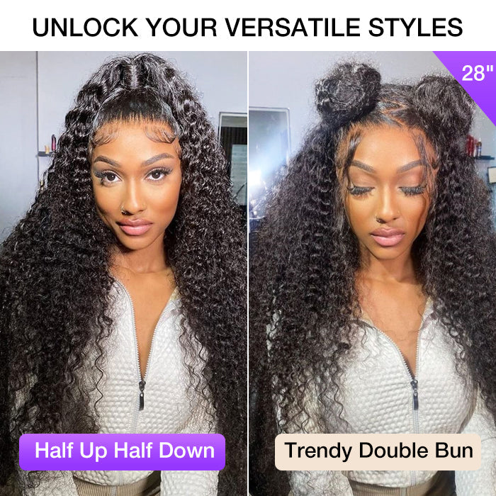 Bleached Knots | Ready & Go Glueless Wigs 8x5 HD Transparent Lace Closure Curly Human Hair Wigs