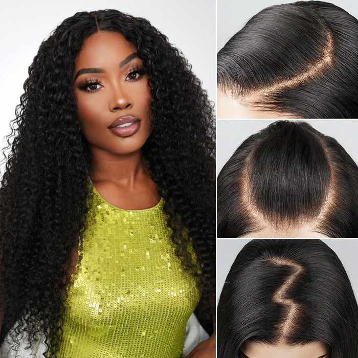 Bleached Knots | Ready & Go Glueless Wigs 8x5 HD Transparent Lace Closure Curly Human Hair Wigs