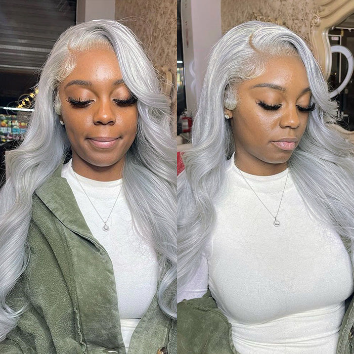 Colored Human Hair Lace Front Wigs Body Wave Gray Hair Wigs 13x6 13x4 5x5 4x4 HD Lace Wigs