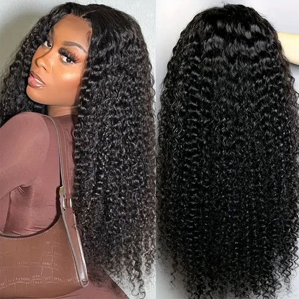 Ready & Go Glueless Wigs 8x5 Pre Cut Lace Closure Curly Human Hair Wigs