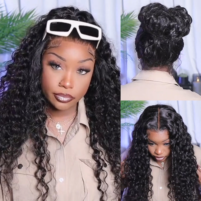 Invisi-String 360 Skin HD Lace Super Natural Hairline Pre-Bleached Free Part Human Hair Wig For Women