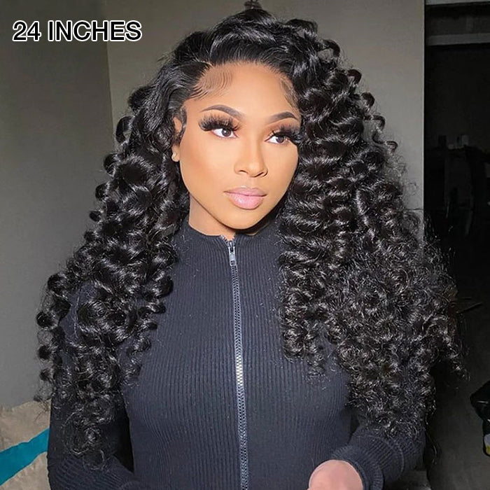 Small Wand Curl Lace Front Wigs Human Hair 100% Glueless Wig Preplucked with Natural Hairline