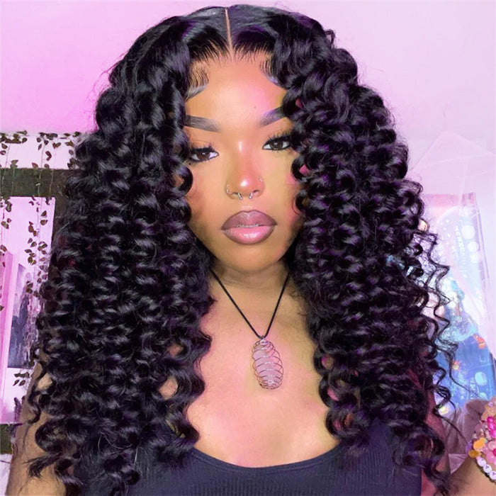 Small Wand Curl Lace Front Wigs Human Hair 100% Glueless Wig Preplucked with Natural Hairline