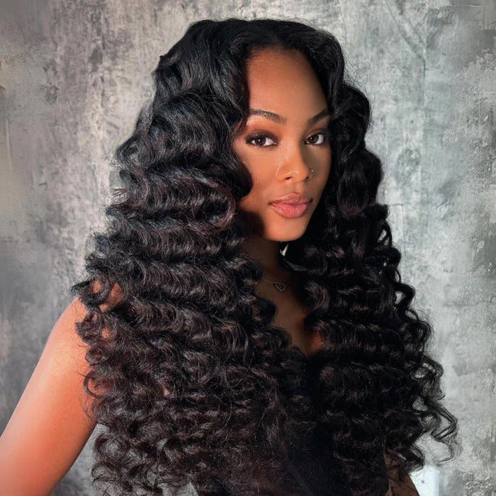 Loose Deep Wave Glueless Lace Wig Pre-Knotless HD Lace Human Hair Wig Ready to Go