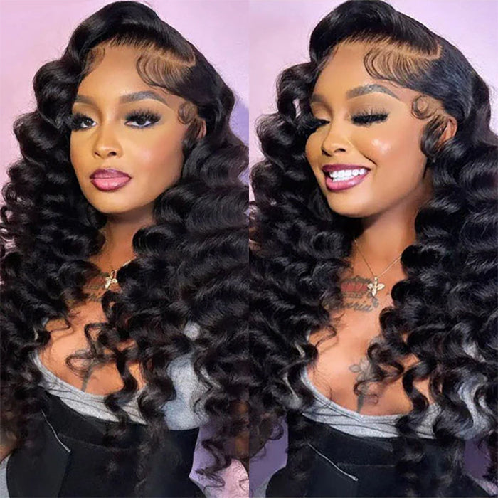 Loose Deep Wave Glueless Lace Wig Pre-Knotless HD Lace Human Hair Wig Ready to Go