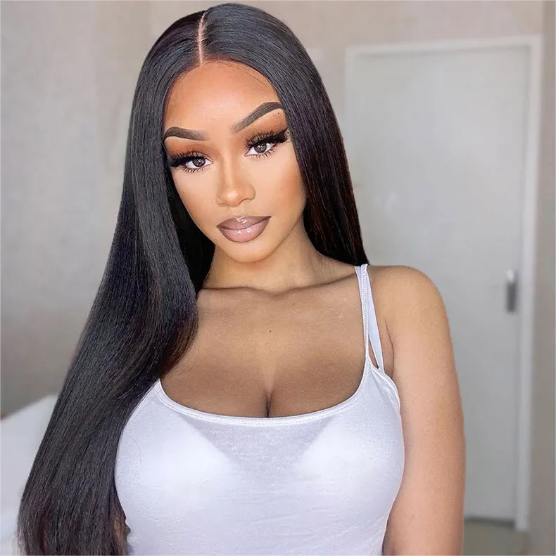 Silk Straight HD Lace Wigs Pre Plucked Hairline 180% Density