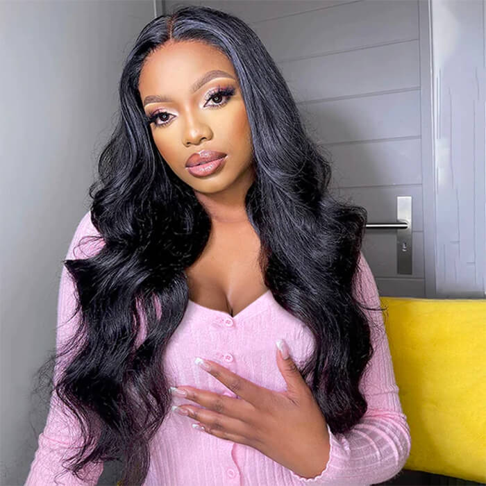 Glueless 13*4 HD Lace Human Hair Wigs Body Wave Wig