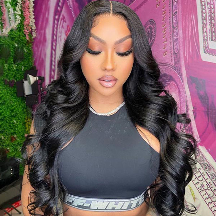 Body Wave Glueless Ready & Go Wigs Bleached Knots Pre Cut HD Lace Pre Plucked Hairline