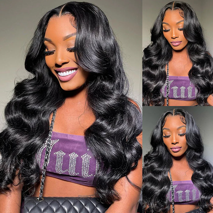 Body Wave Glueless Ready & Go Wigs Bleached Knots Pre Cut HD Lace Pre Plucked Hairline