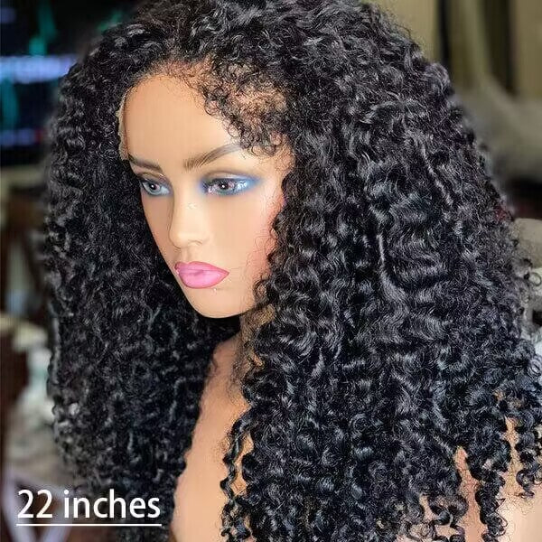 4C Edges Hairline Wig 13x4 HD Lace Front Wigs Human Hair With Curly Baby Hair Realistic Hairline