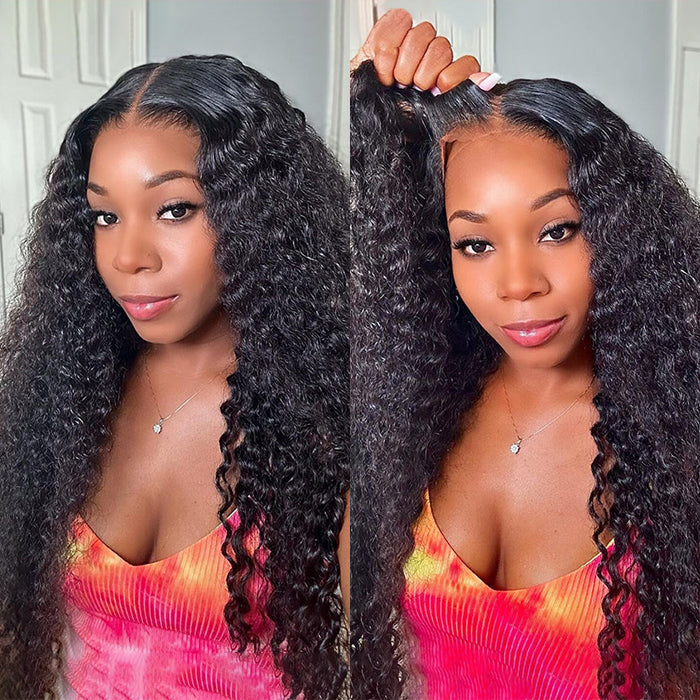 Pre Bleached Deep Wave Glueless Wig 8x5 Partingplus Lace Closure Wig Beginner Friendly 1 Min Install