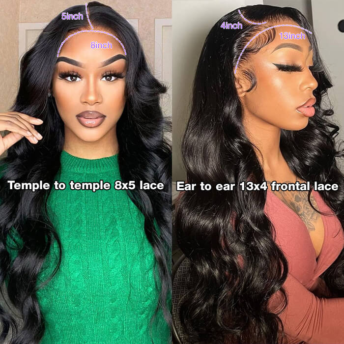 Glueless Wig 8x5 Closure HD Lace Pre Plucked & Bleached Ready to Go