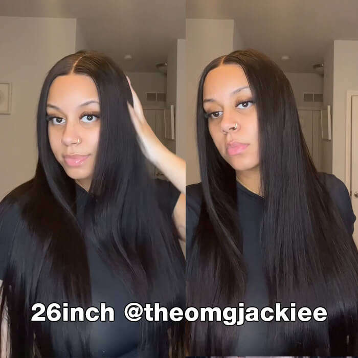 8x5 Pre-Cut HD Lace Glueless Straight Wig Super Secure Pre-Cut & Pre-Pluck & Pre-Bleached Pre-All Wig