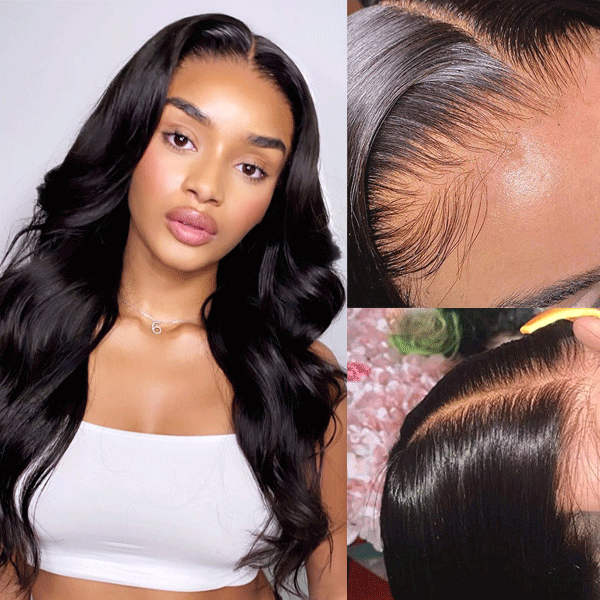 Beginnger-friendly 4x4 HD Lace Closure Wigs Human Hair Pre Plucked Hairline