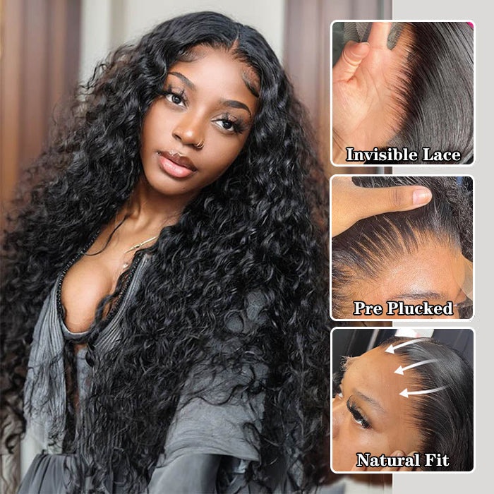 Middle Part 13x4 T-Part Lace Front Wigs for Black Women Human Hair Pre Plucked Glueless Brazilian Virgin Hair